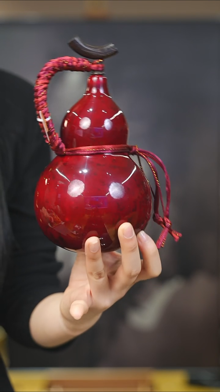 【闪购商品】XK264漆艺酒葫芦不包手串及旋转底座