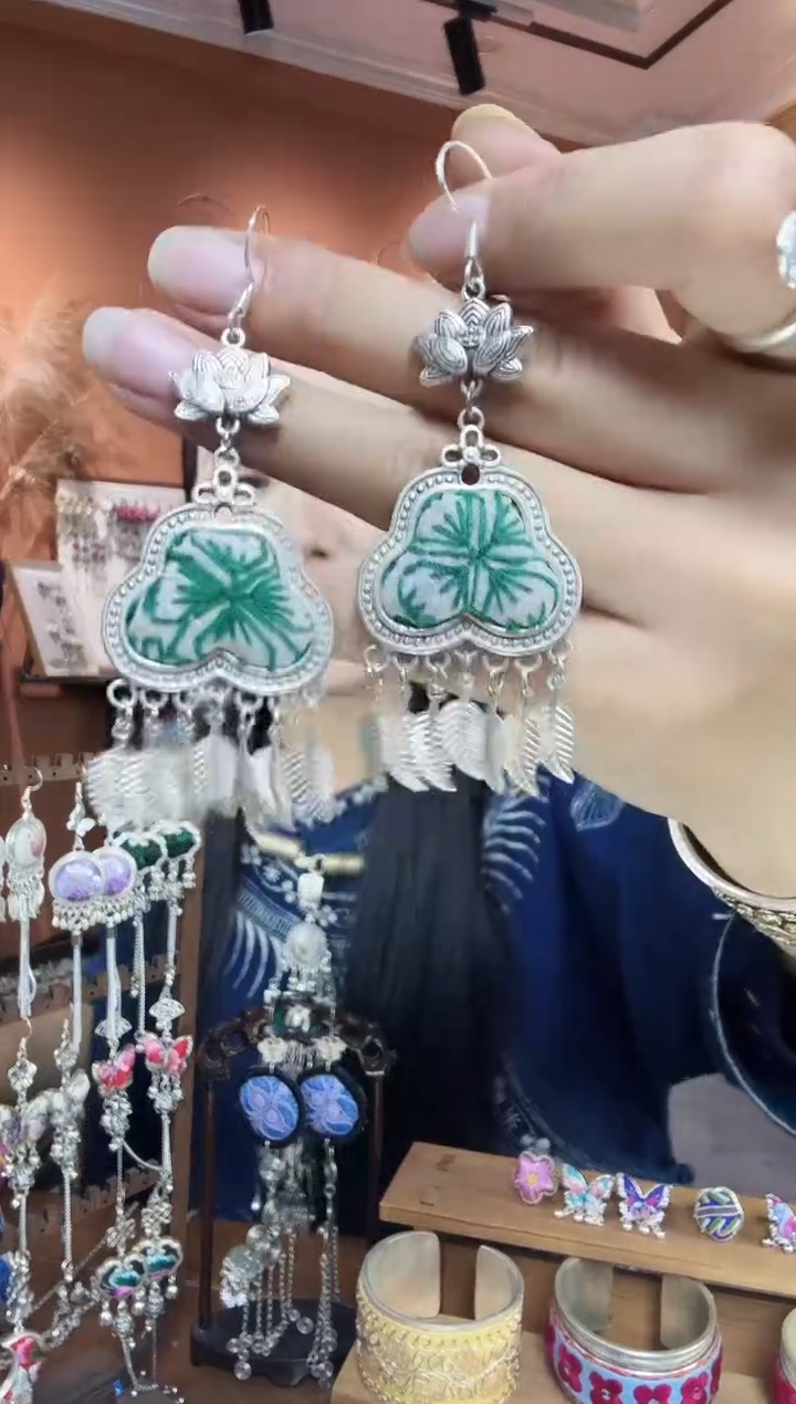 刺绣纯手工民族风耳环