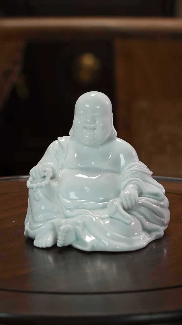 摆件瓷天*陈明良白瓷