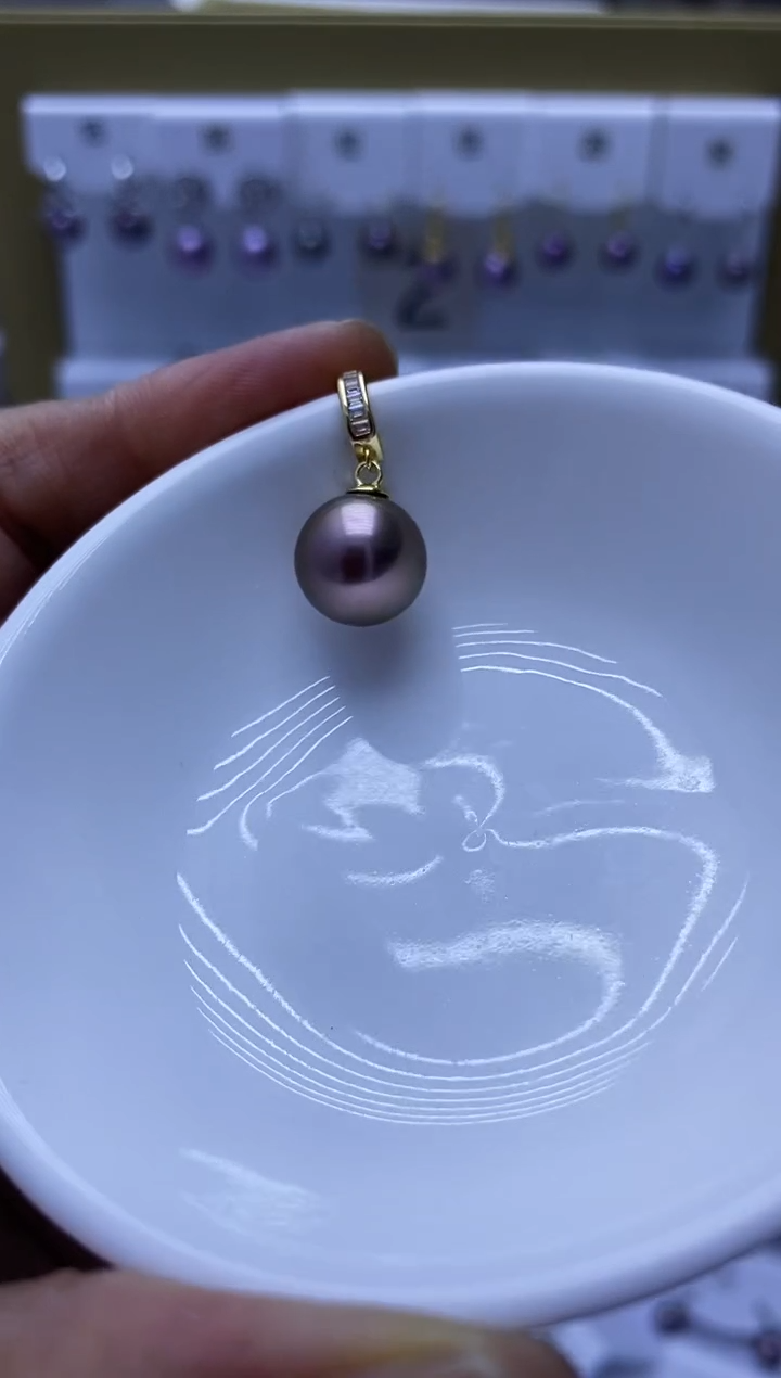 颈饰银S925镶嵌淡水珍珠吊坠