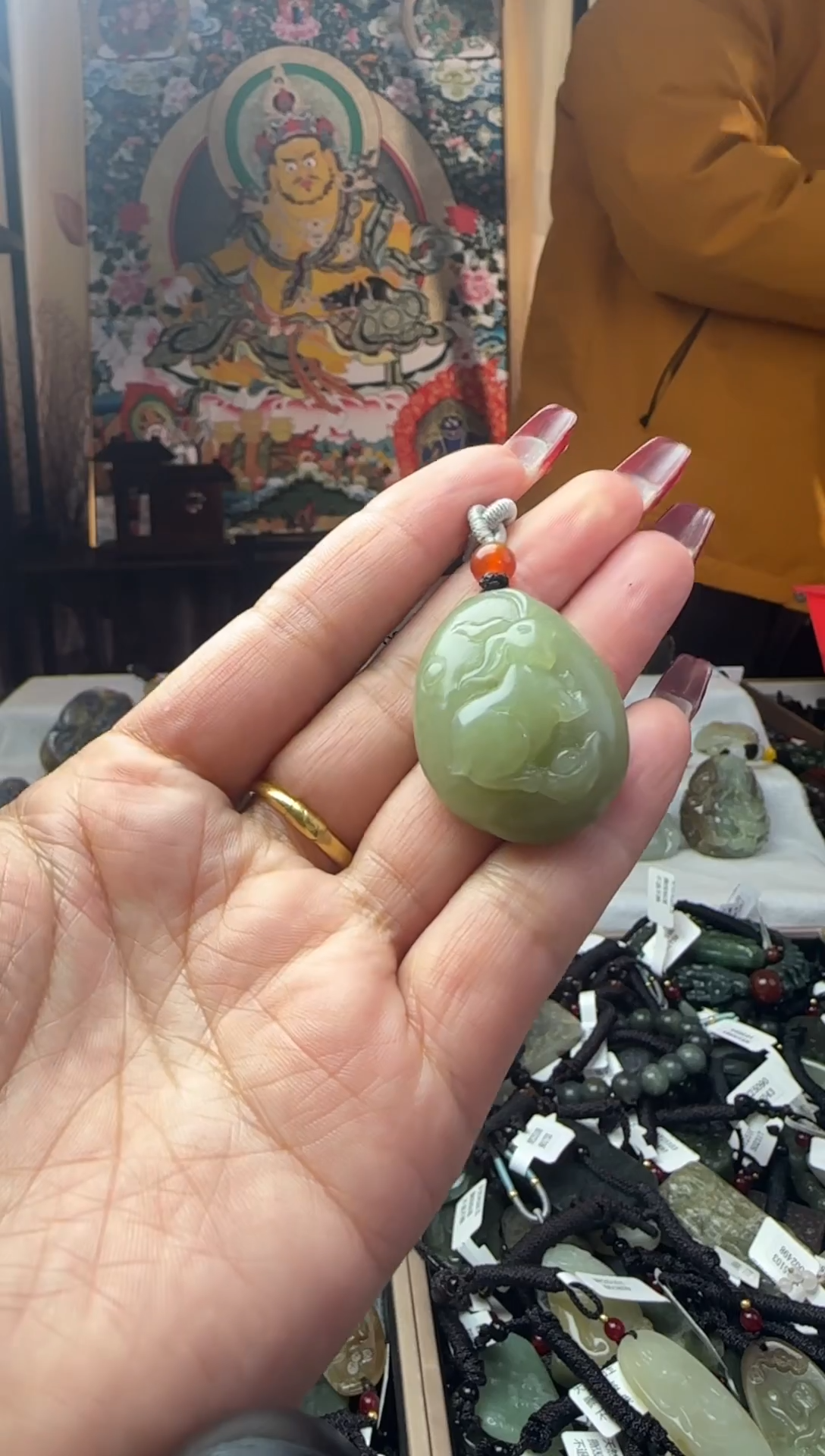 颈饰未镶嵌和田玉和田玉吊坠108