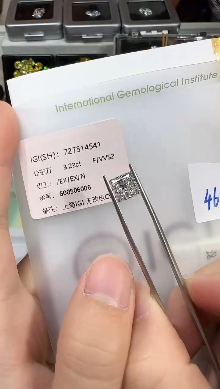 裸石实验室培育钻石@ 3.22ct 先鉴赏，再定制！