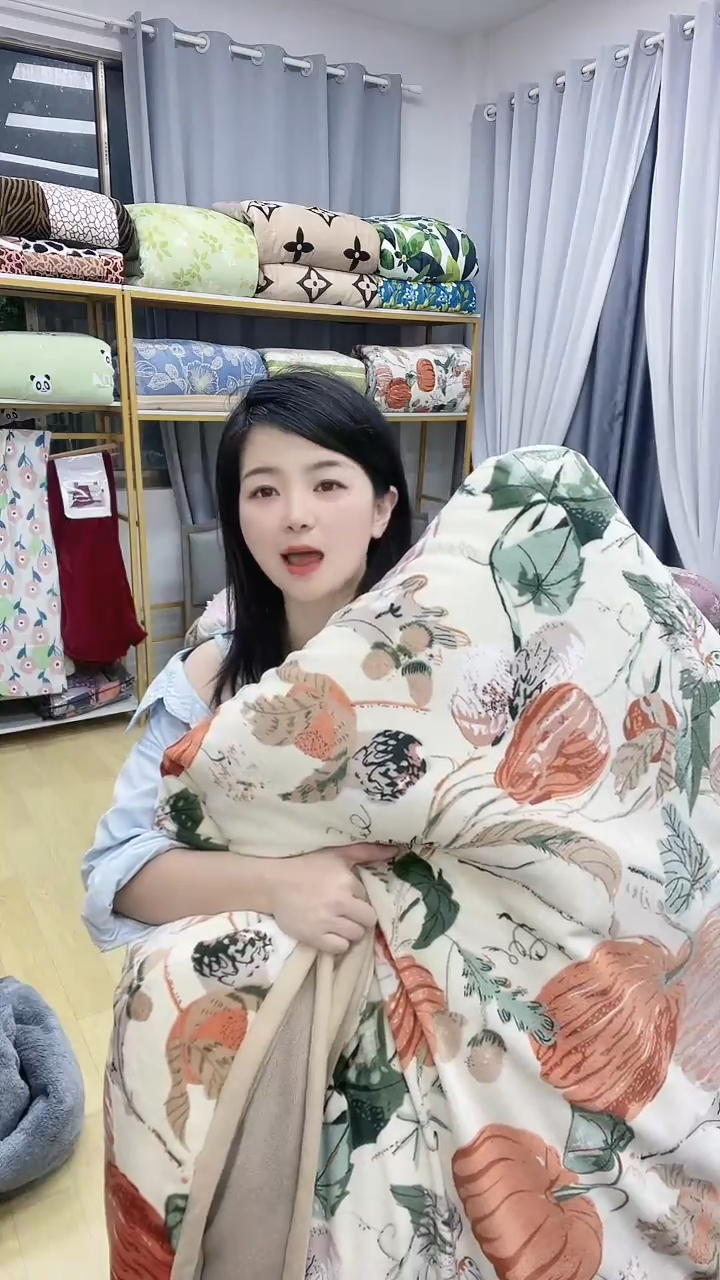 牛奶绒加厚200*230南瓜被