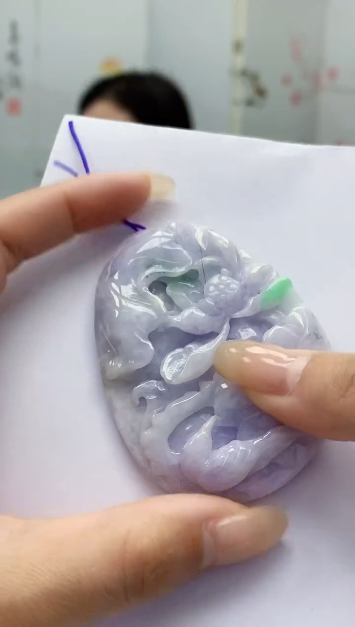 【闪购商品】定制翡翠未镶嵌4852lr-毛货挂件18