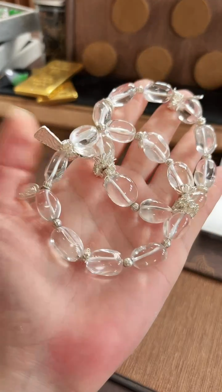 水晶手串银S925镶嵌手串 多样性发货 发一条