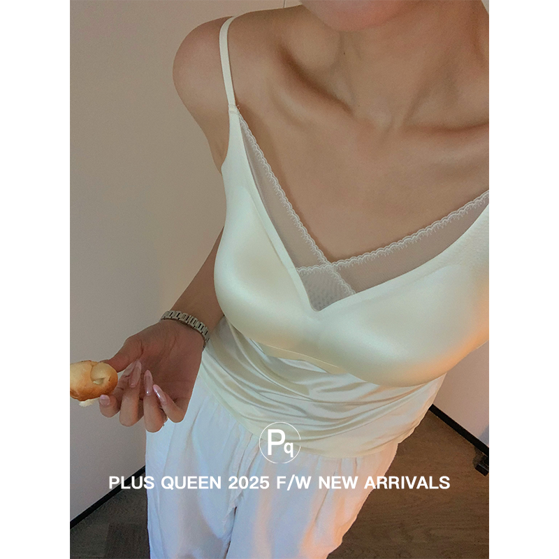 PLUS QUEEN|宏蓝高个子大码缎面吊带