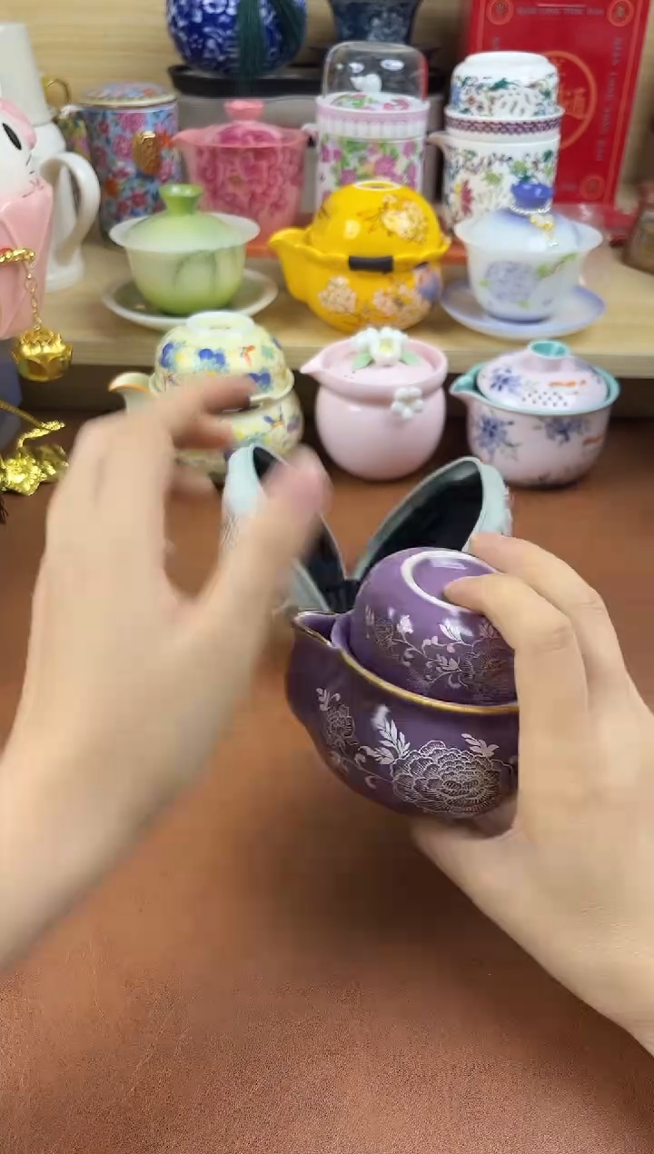陶陶瓷茶具摆件旅行套组