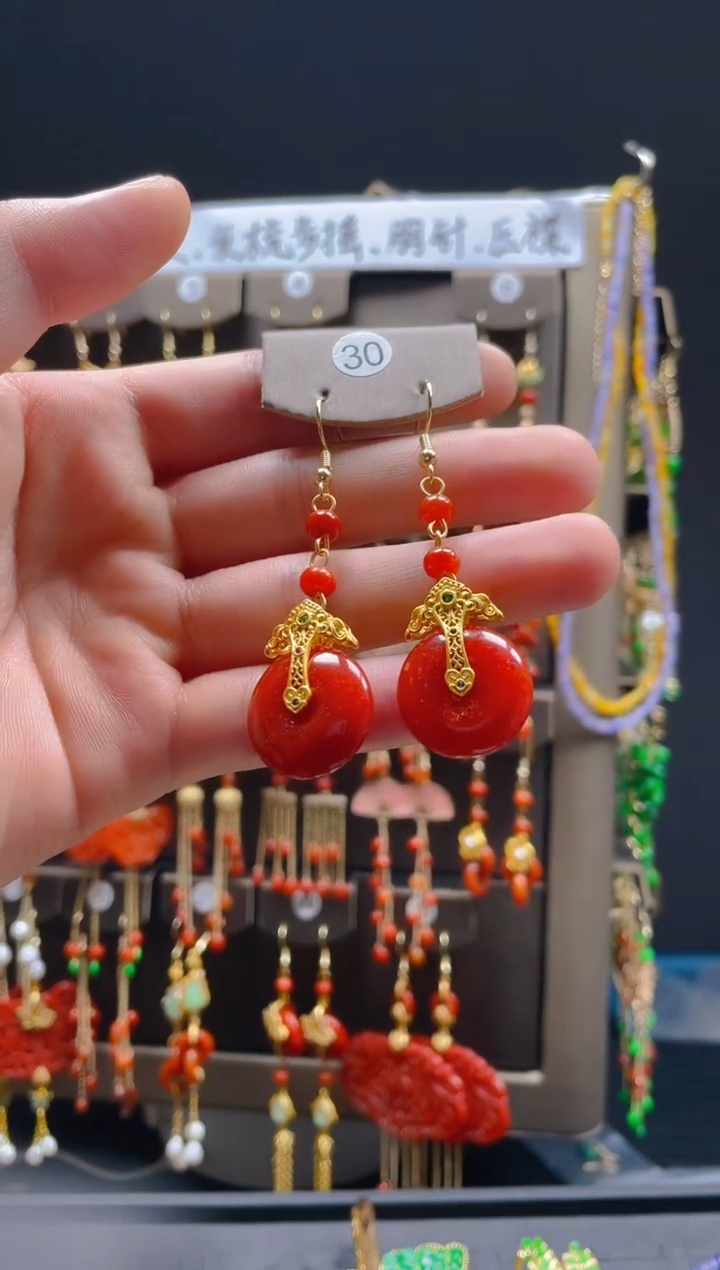 【闪购商品】翡翠合金耳饰0152翡翠饰品