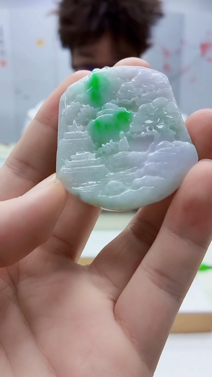 未镶嵌定制翡翠4688bb-毛货挂件53