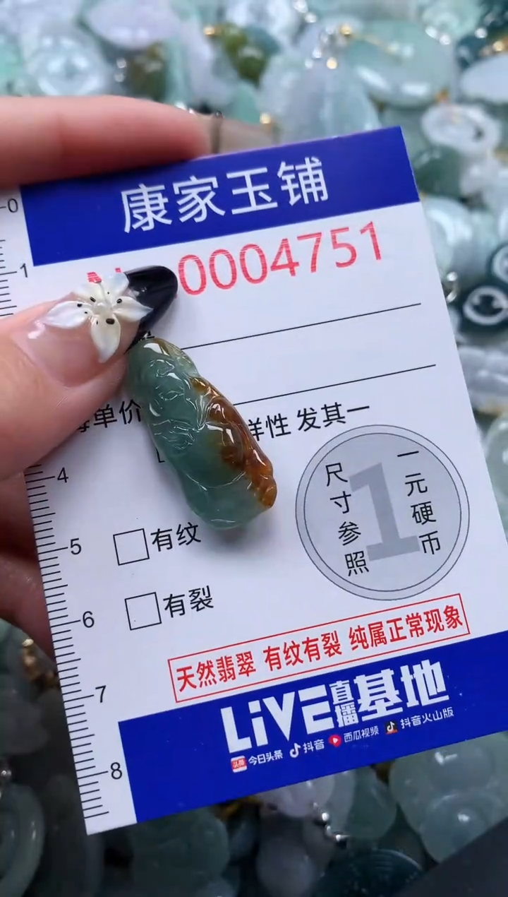 翡翠未镶嵌吊坠(不含链)4751
