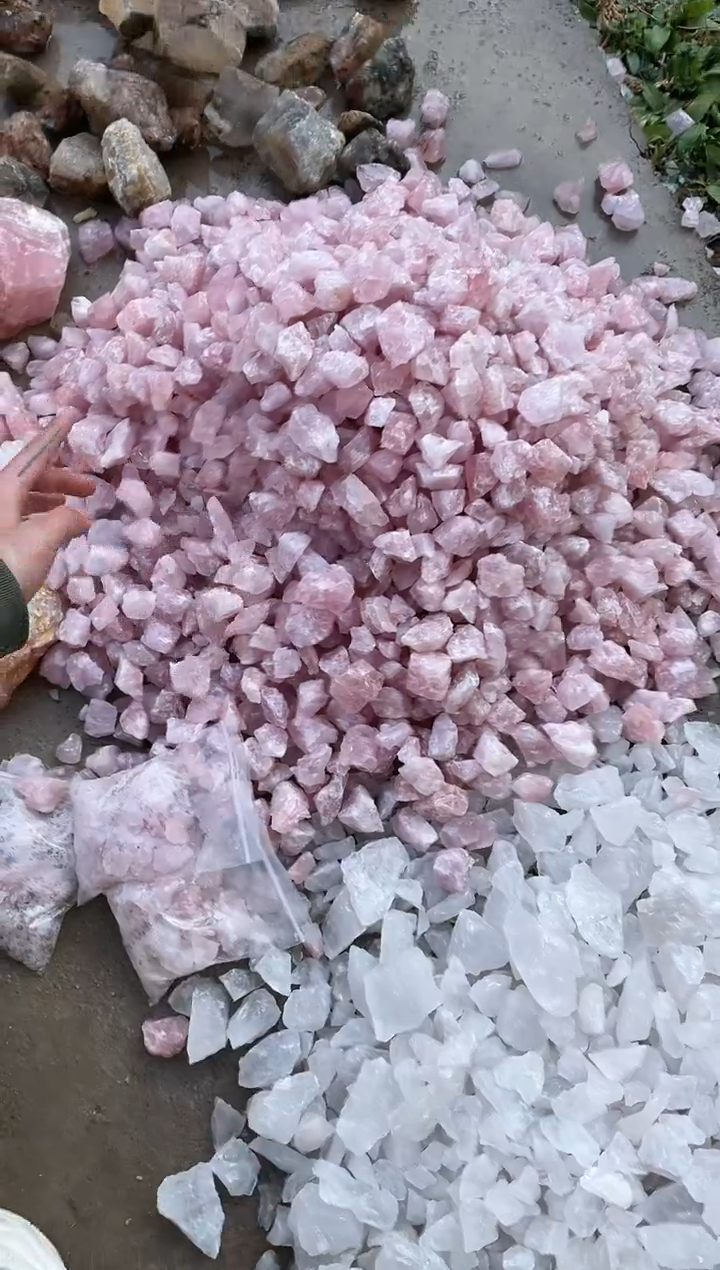 【闪购商品】水晶摆件未镶嵌粉水晶碎石  520g