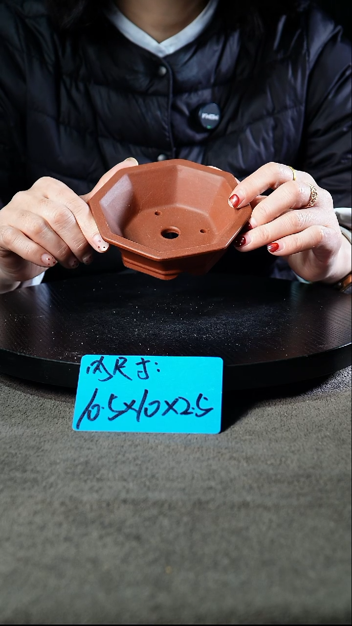 宜兴紫砂小花盆盆