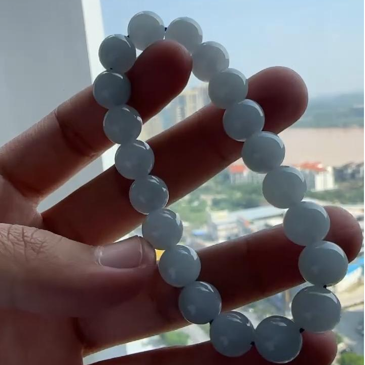 【杰缘珠宝】天然A货翡翠冰胶紫手串 多样性发一件