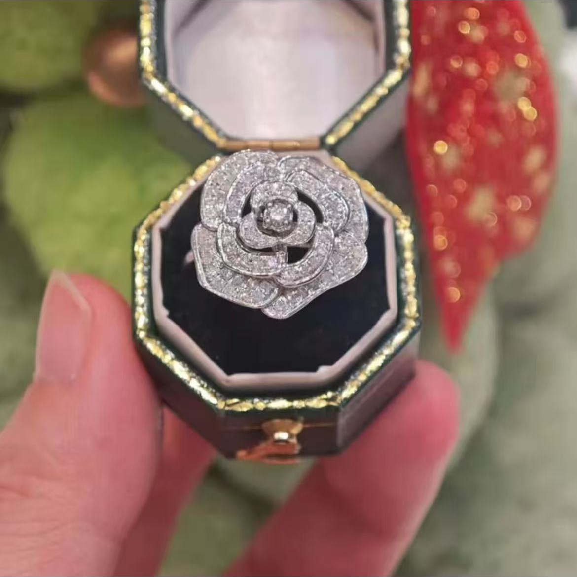 【六言精选3号】ZSJZ02000升级版1克拉山茶花戒指