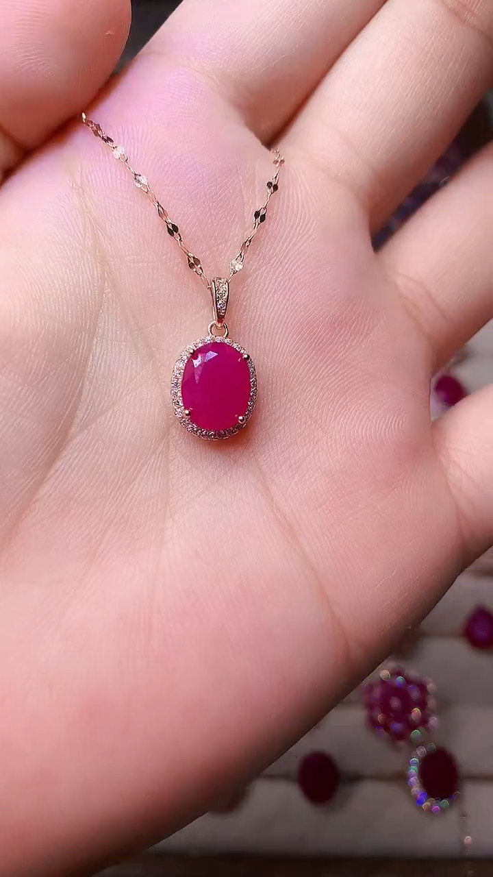 【闪购商品】红宝石颈饰银S925镶嵌0000