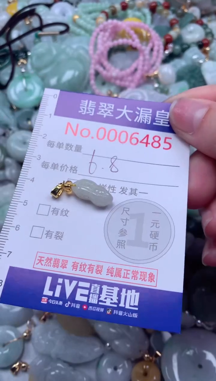 翡翠未镶嵌吊坠(不含链)6485
