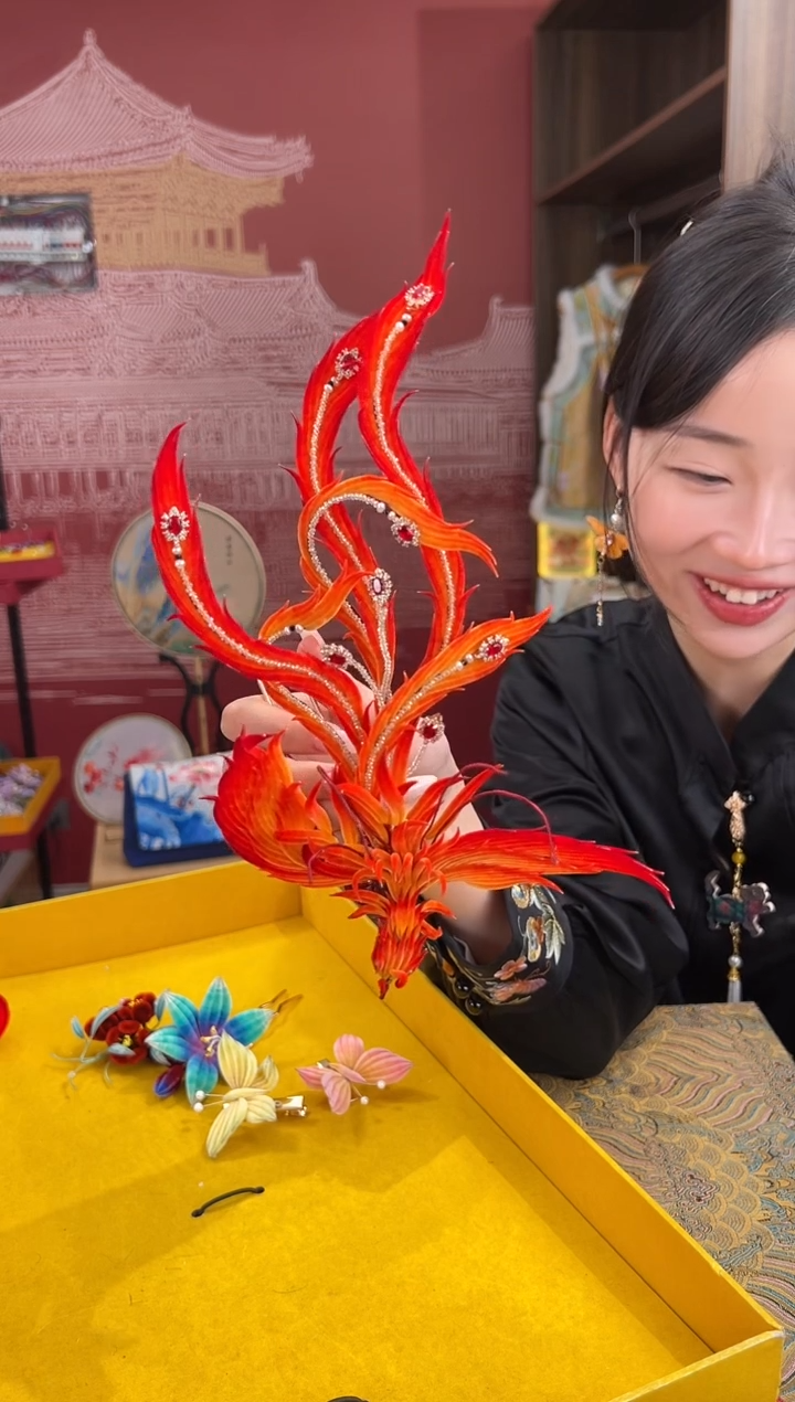 【闪购商品】刺绣非遗绒花（发饰）