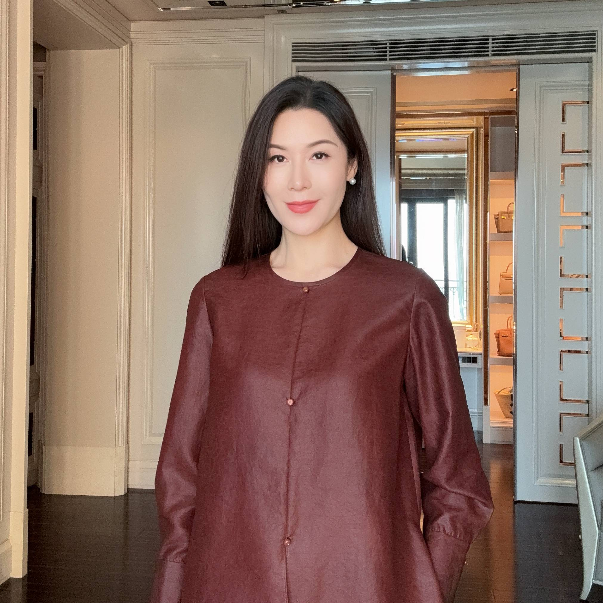 【半夏】顺德非遗红云纱老料不规则衬衫CD2167792