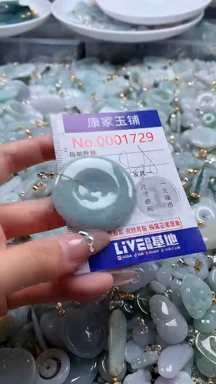 翡翠未镶嵌吊坠(不含链)1729