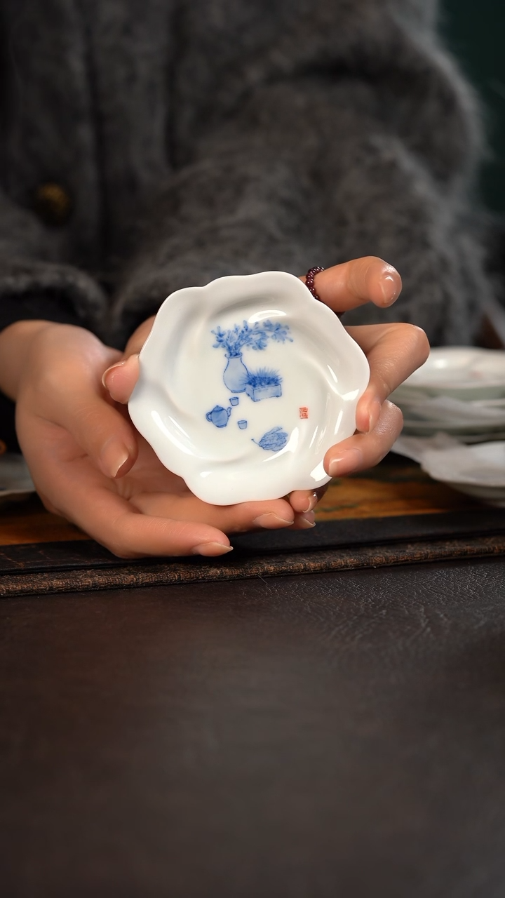 【闪购商品】杯聚澜堂清供花朵杯垫 平安