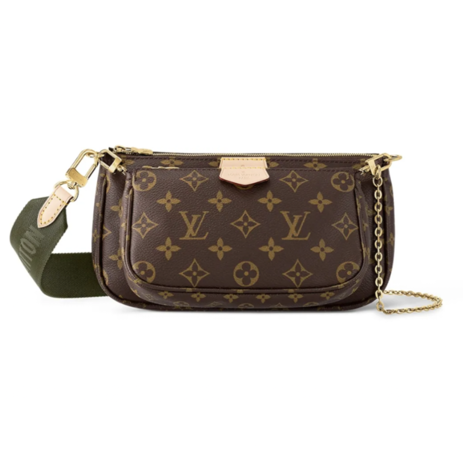99新 LouisVuitton/路易威登 绿肩带/粉肩带 五合一
