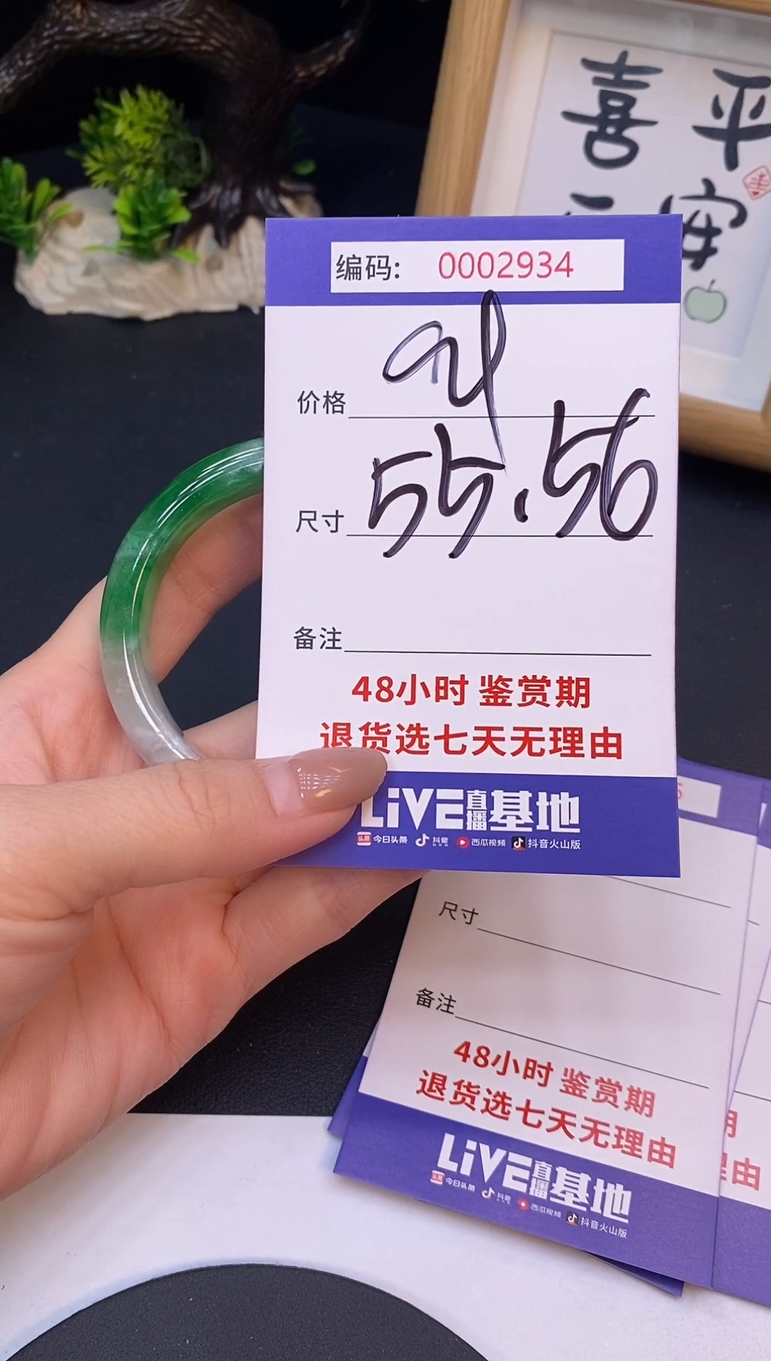未镶嵌手镯翡翠0002934