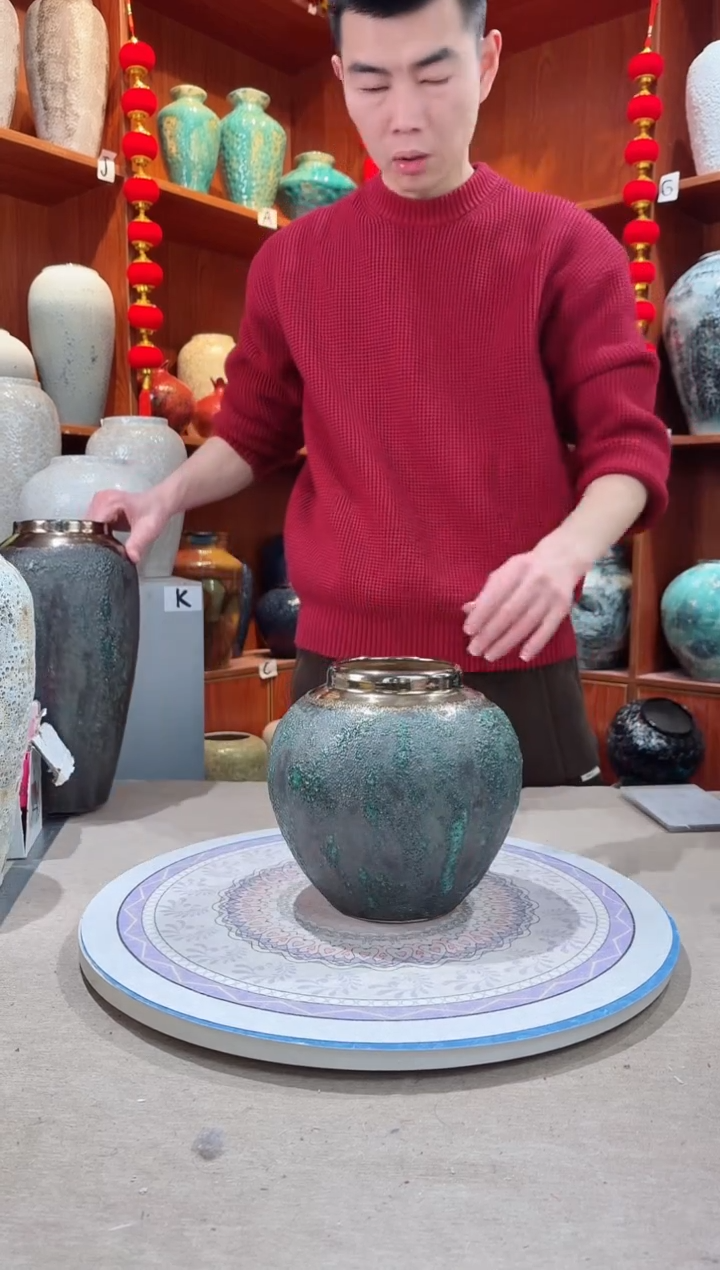 【闪购商品】瓶陶瓷花瓶 无花 青铜小号