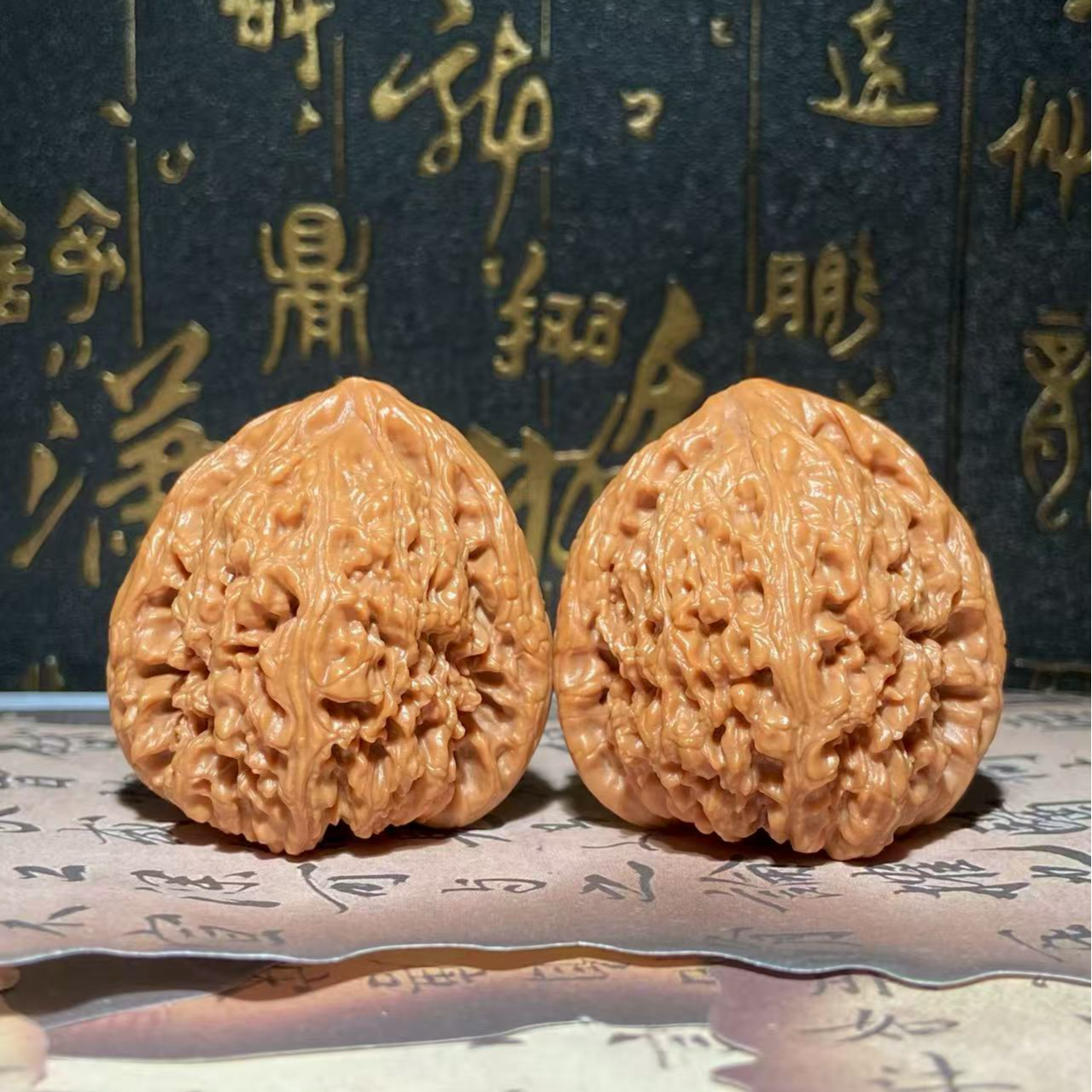 文玩核桃把件南疆石核桃边41