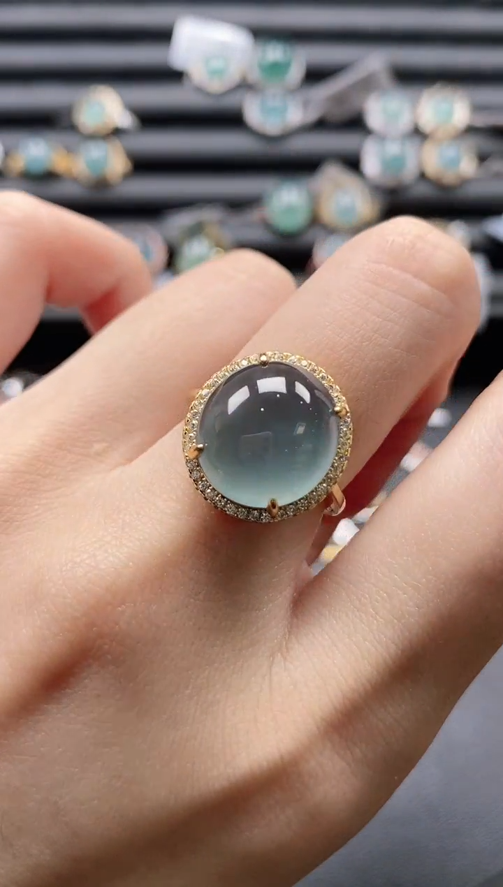 【闪购商品】翡翠戒指银S925镶嵌1111