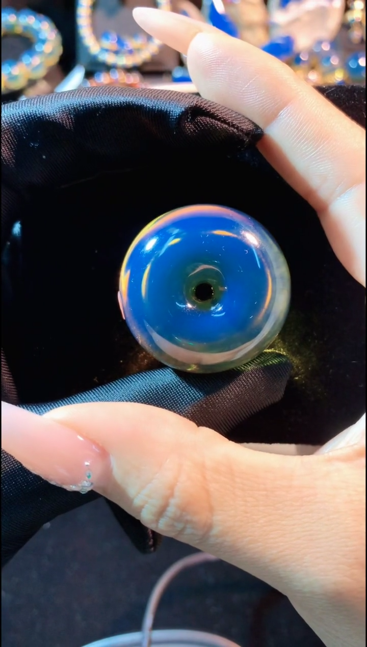 【闪购商品】琥珀珠宝奇石未镶嵌蓝珀平安扣