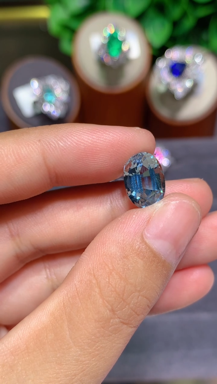 裸石海蓝宝石3.38CT