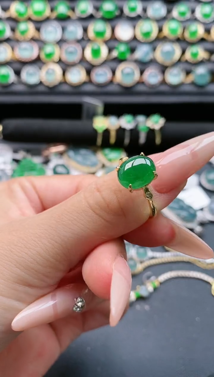 【闪购商品】翡翠戒指银S925镶嵌1111111