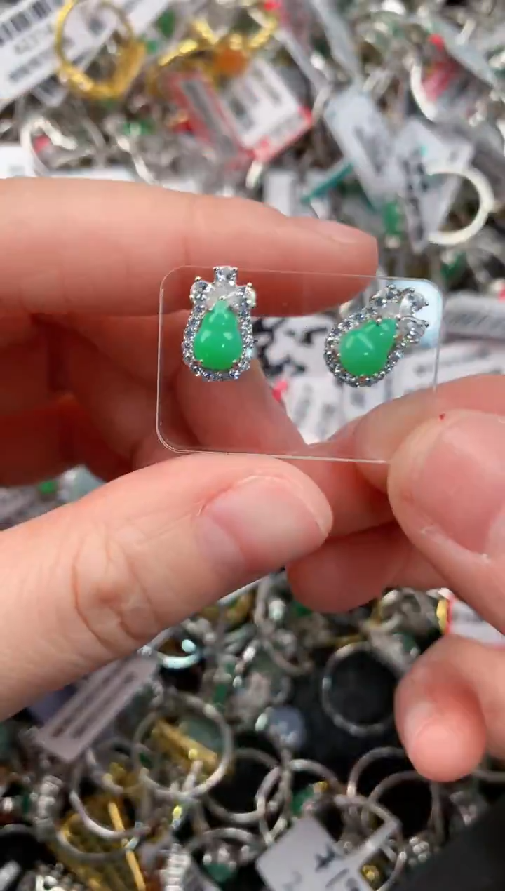 银S925镶嵌戒指翡翠111---8