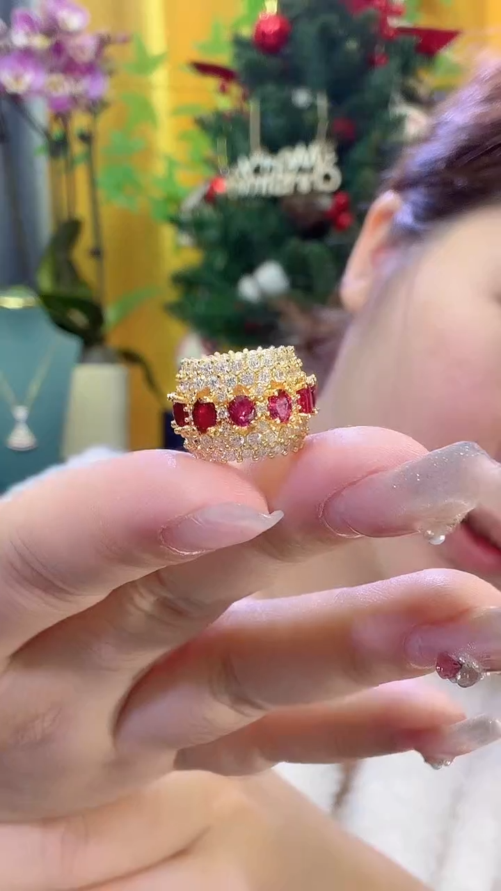 颈饰银S925镶嵌红宝石红宝石路路通