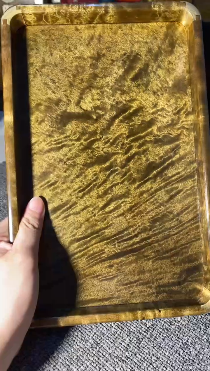 【闪购商品】金丝楠木艺阴沉文承盘F76