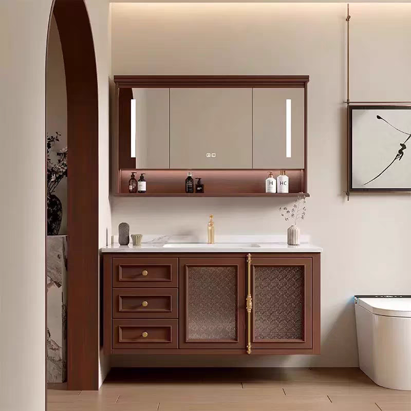 卫生间洗脸盆橡木陶瓷洗漱台台面浴室柜卫浴柜洗脸盆柜组合