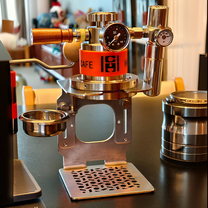 昊晨气动咖啡机G62意式咖啡萃取咖啡壶家用户外露营便携9bar