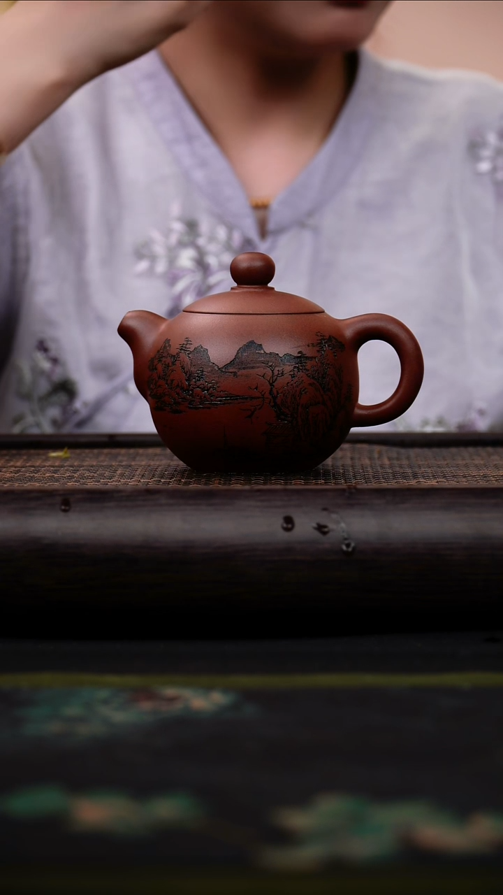 茶壶紫砂芙蓉珠 黑疾星 