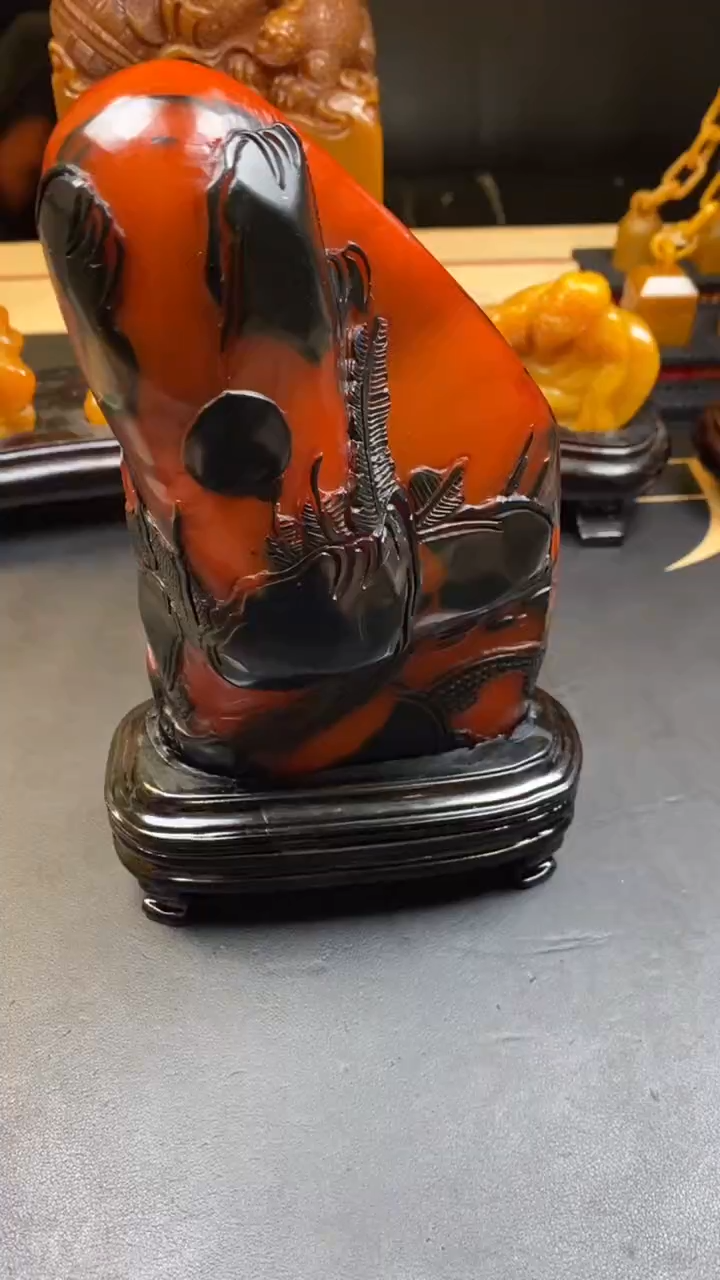 【闪购商品】寿山石印石乌鸦皮田黄随型摆件
