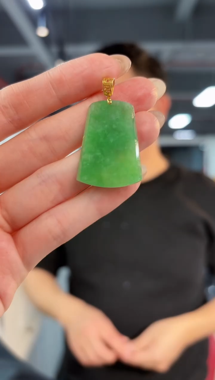 【闪购商品】翡翠颈饰18K金镶嵌缅料A货/支持复检/一件