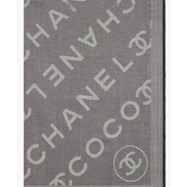 全新未使用 Chanel/香奈儿 【小花念念】25P 字母斜纹双面 披肩