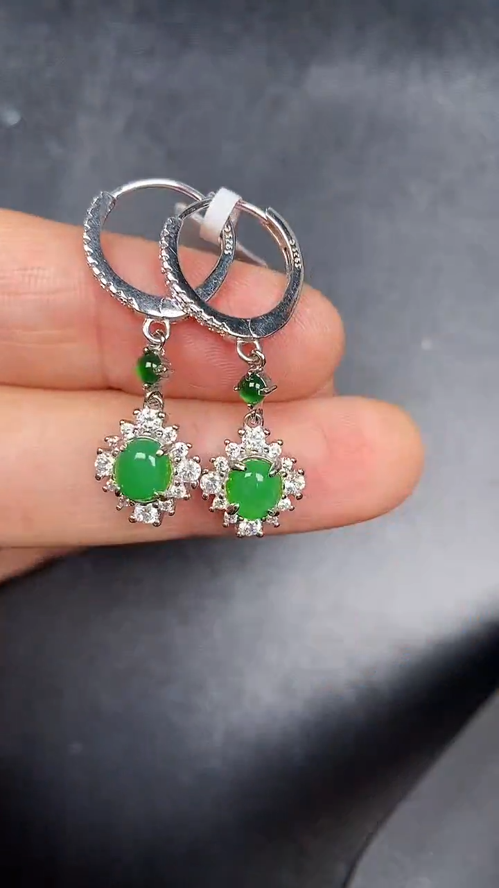 银S925镶嵌戒指翡翠2090