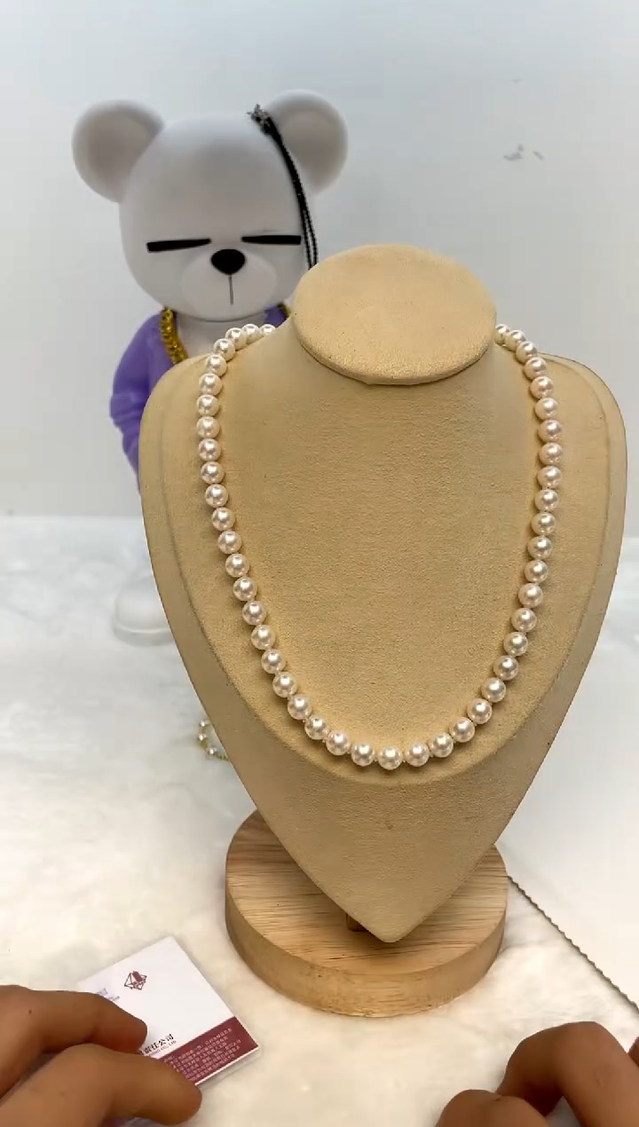 颈饰银S925镶嵌海水珍珠7-8