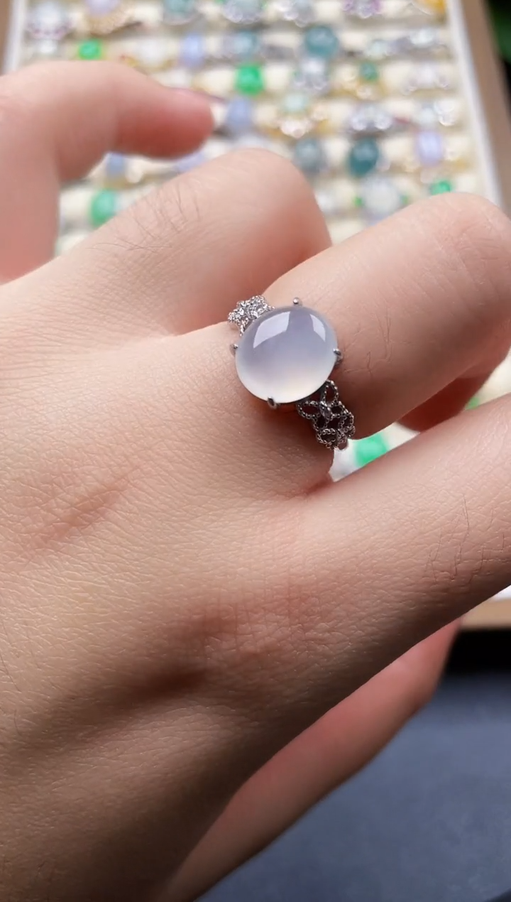 银S925镶嵌戒指翡翠26