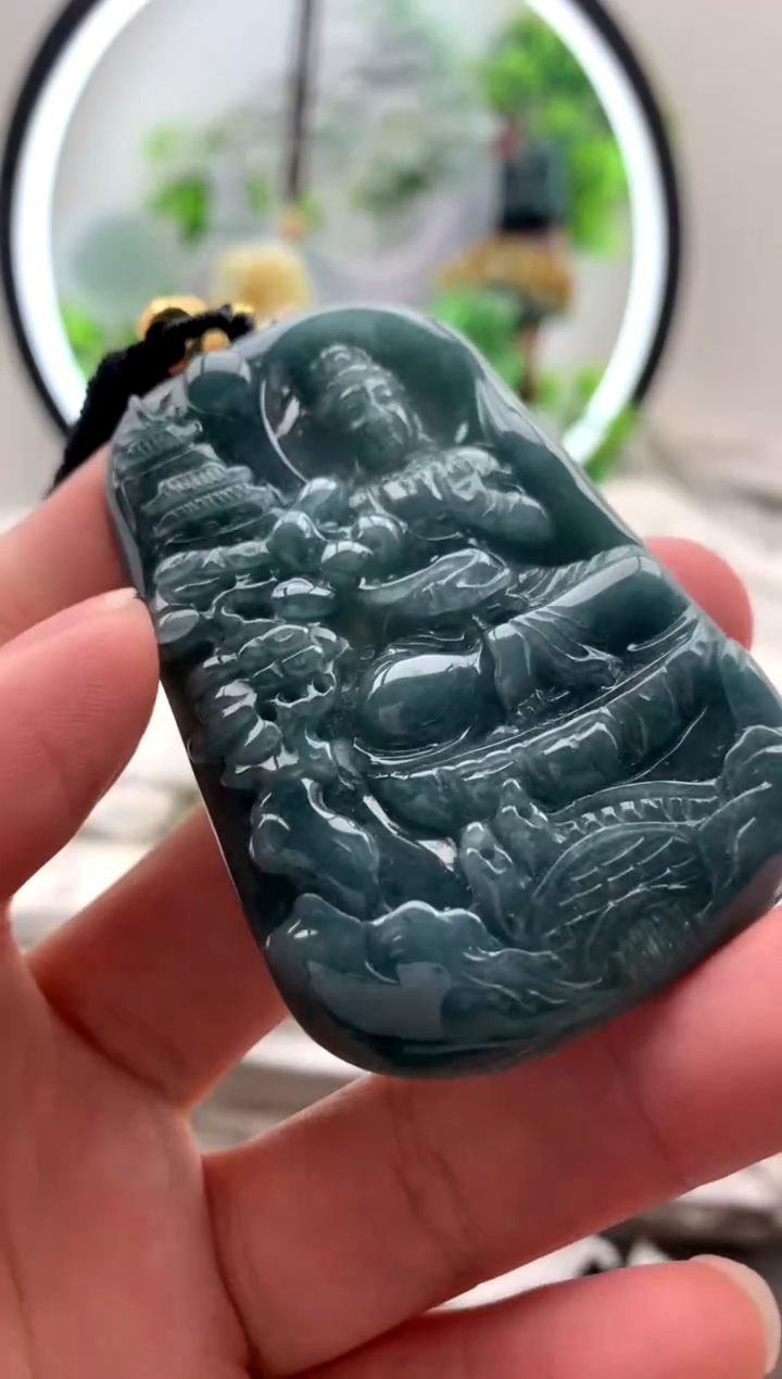 【闪购商品】翡翠颈饰未镶嵌大势至【品质一般能接受再拍】