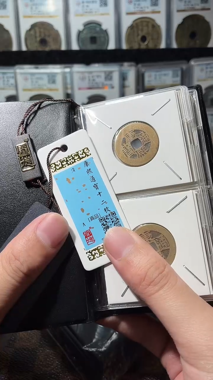 铜A668闻德康熙七分钱十二枚册(斐)