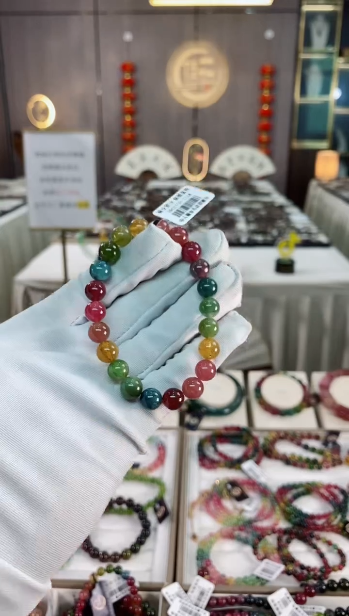 单圈手串8mm+未镶嵌碧玺（多样性发一条）xion