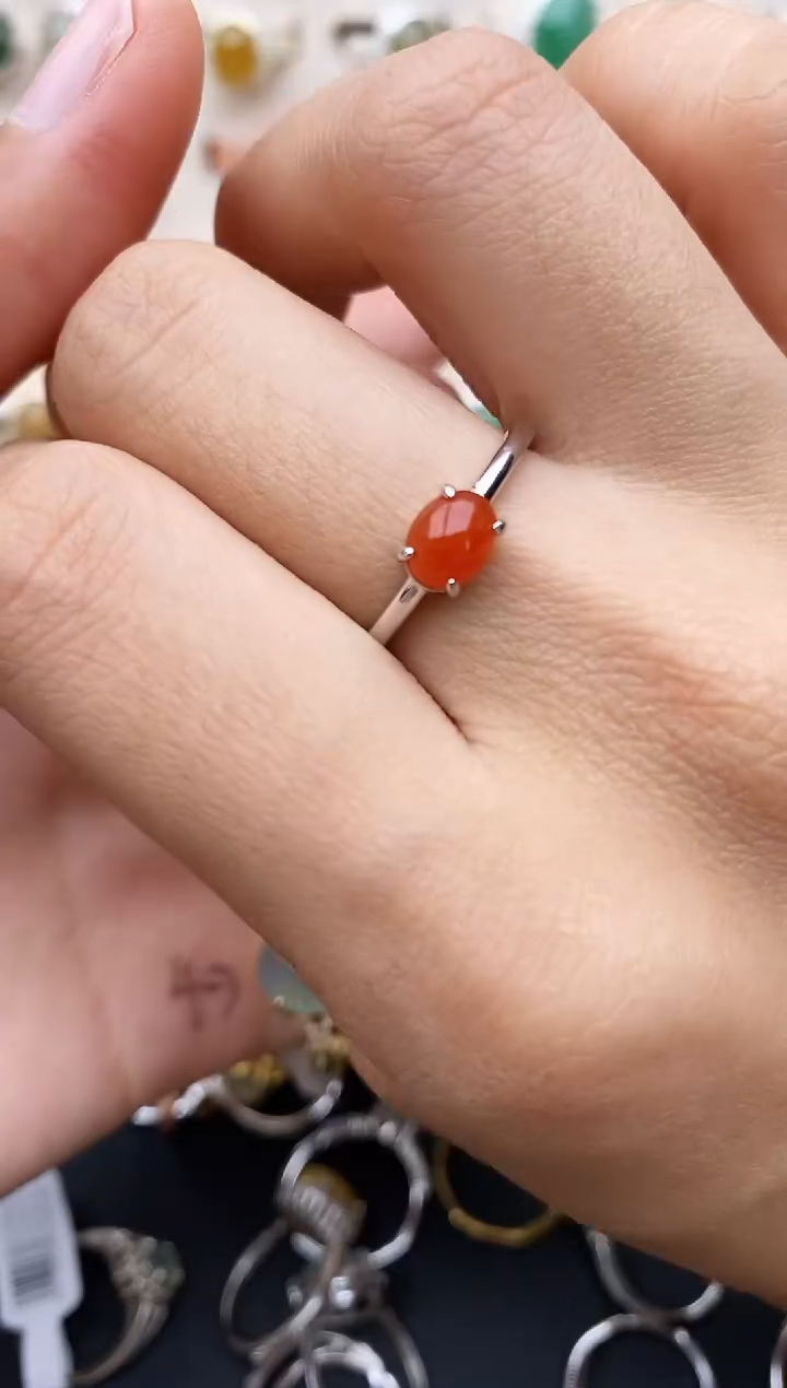 【闪购商品】翡翠戒指银S925镶嵌缅甸翡翠