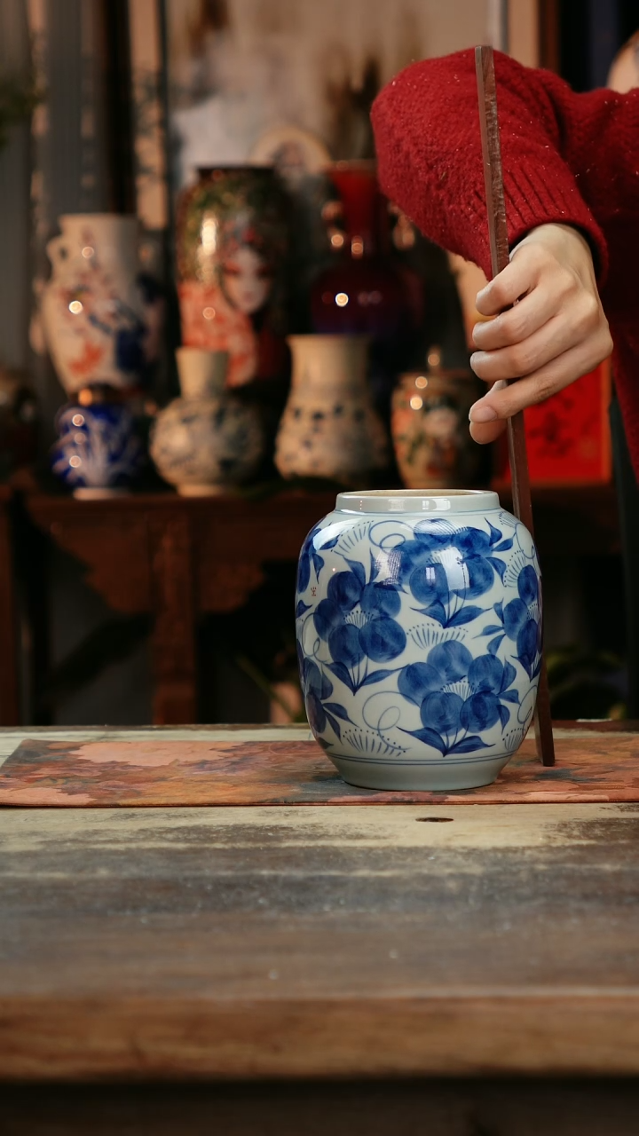 【闪购商品】瓷片景德镇纯手工釉下彩精品花瓶