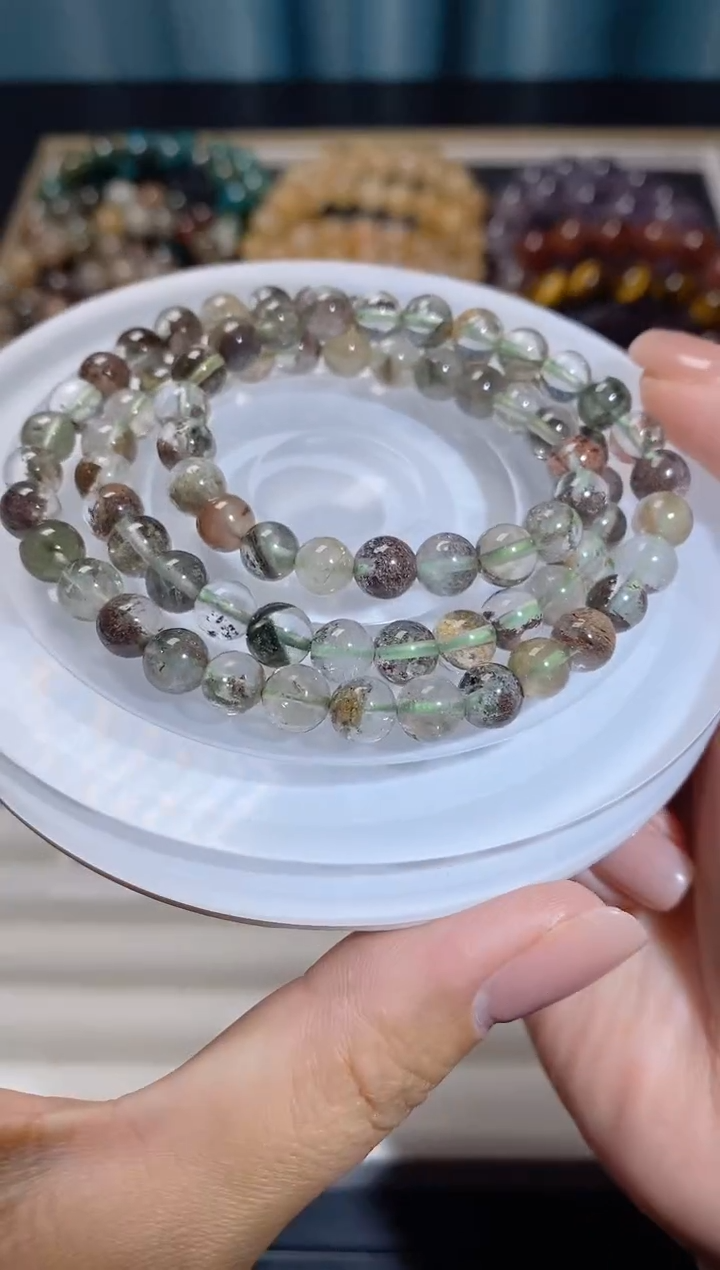 【闪购商品】水晶手串未镶嵌四季幽灵三圈448